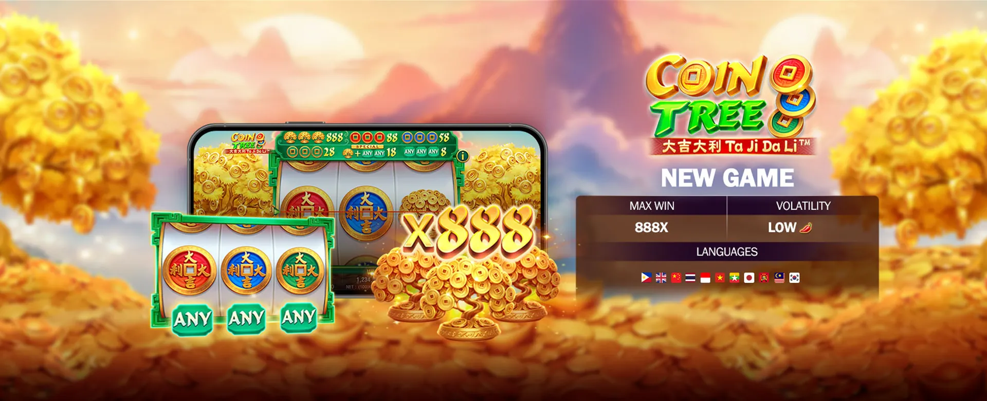 Online Poker table with 777 branding and cards
